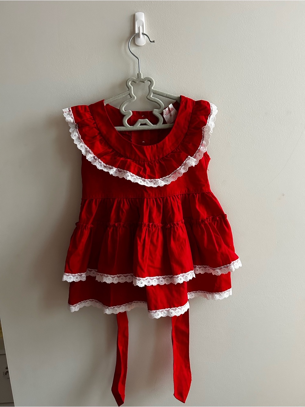 Vintage Toddler Frilly Christmas Dress